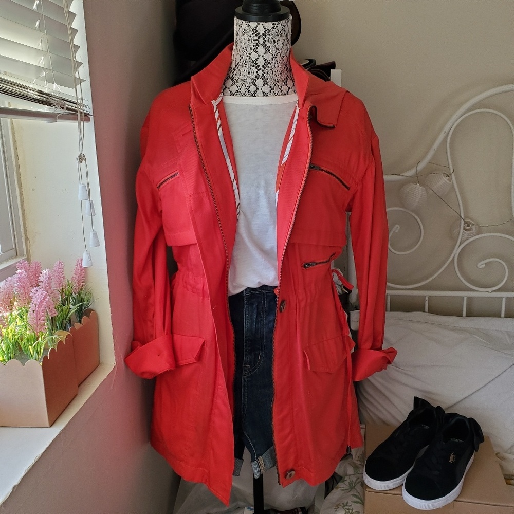 Bcbgeneration Red Utility Jacket (Xs) - image 1